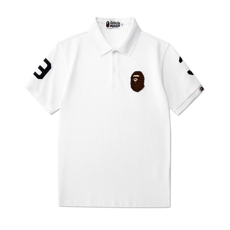 Bape Polo Men's and Women's T-shirt Short Sleeve