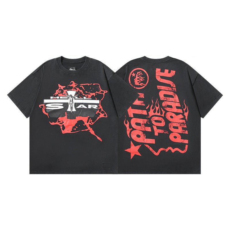 Hellstar Men's and Women's Loose Pullover Short Sleeve T-shirt