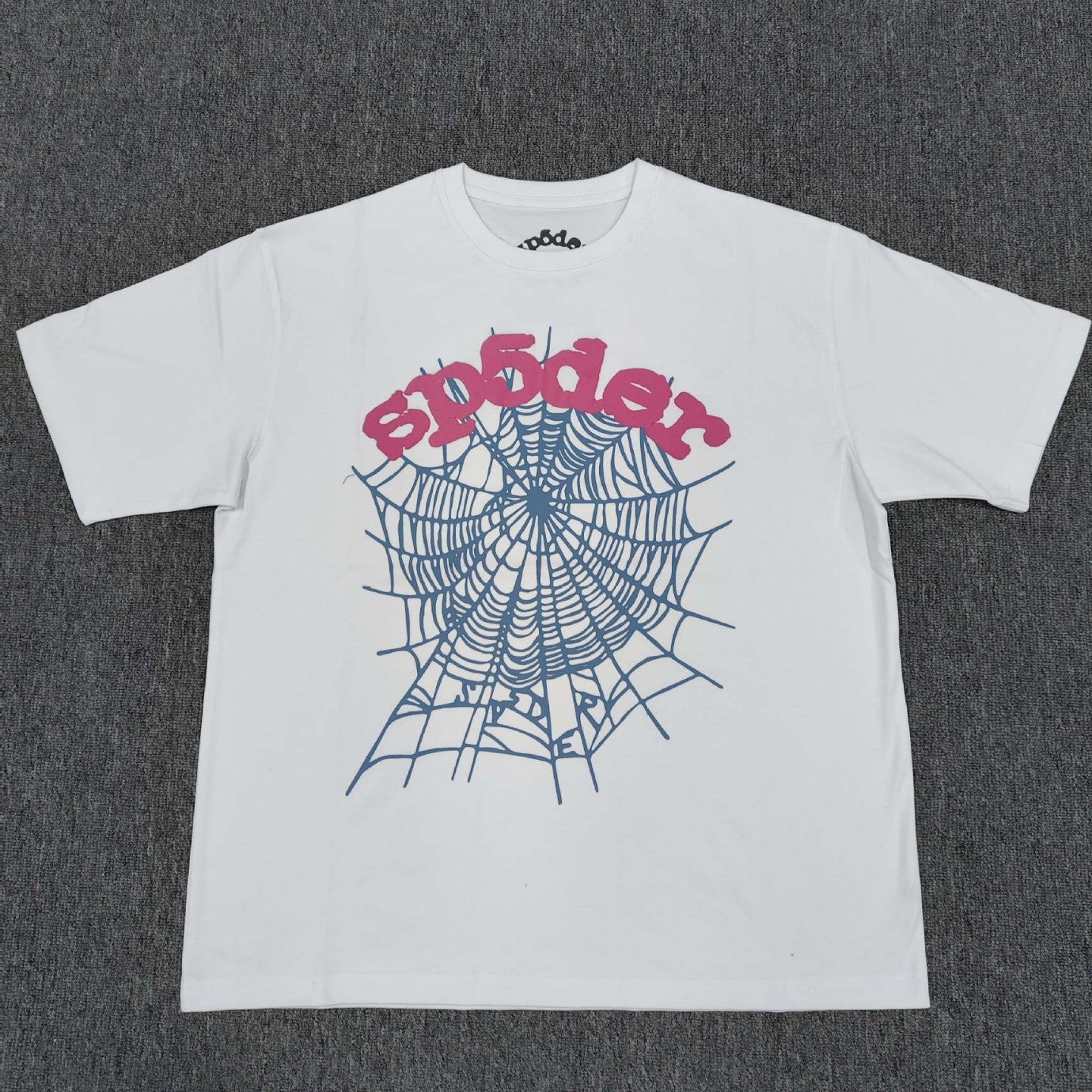 SP4001 sp5der T-shirt Letter Spider Web Short Sleeve Men's T-shirt