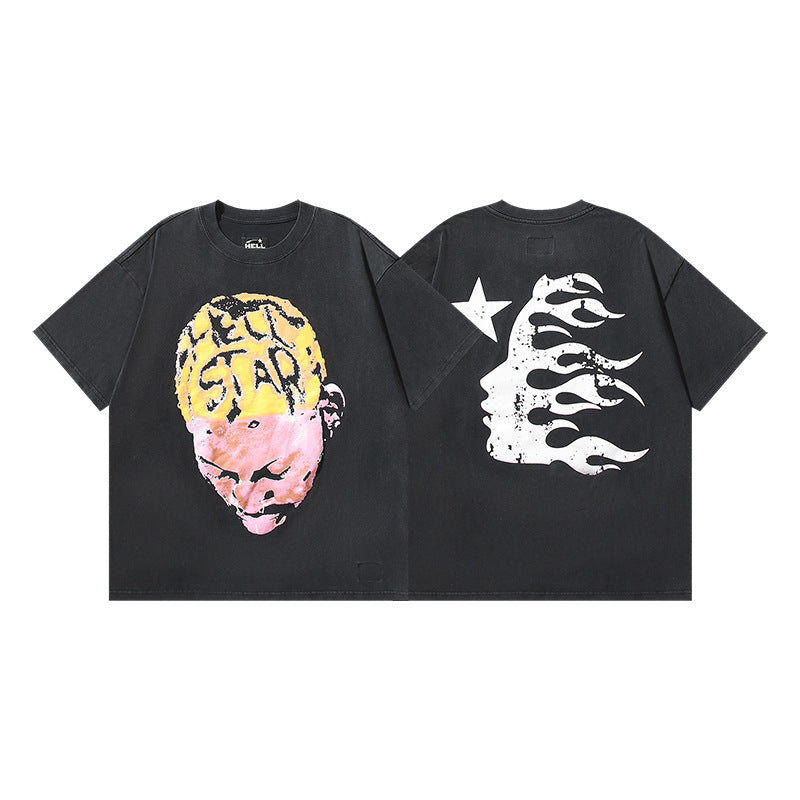 Hellstar Men's and Women's Loose Pullover Short Sleeve T-shirt