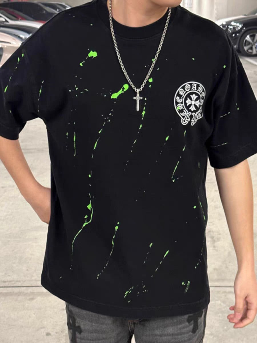 Chrome Hearts High Quality Sanskrit Crew Neck T-shirt Short Sleeves