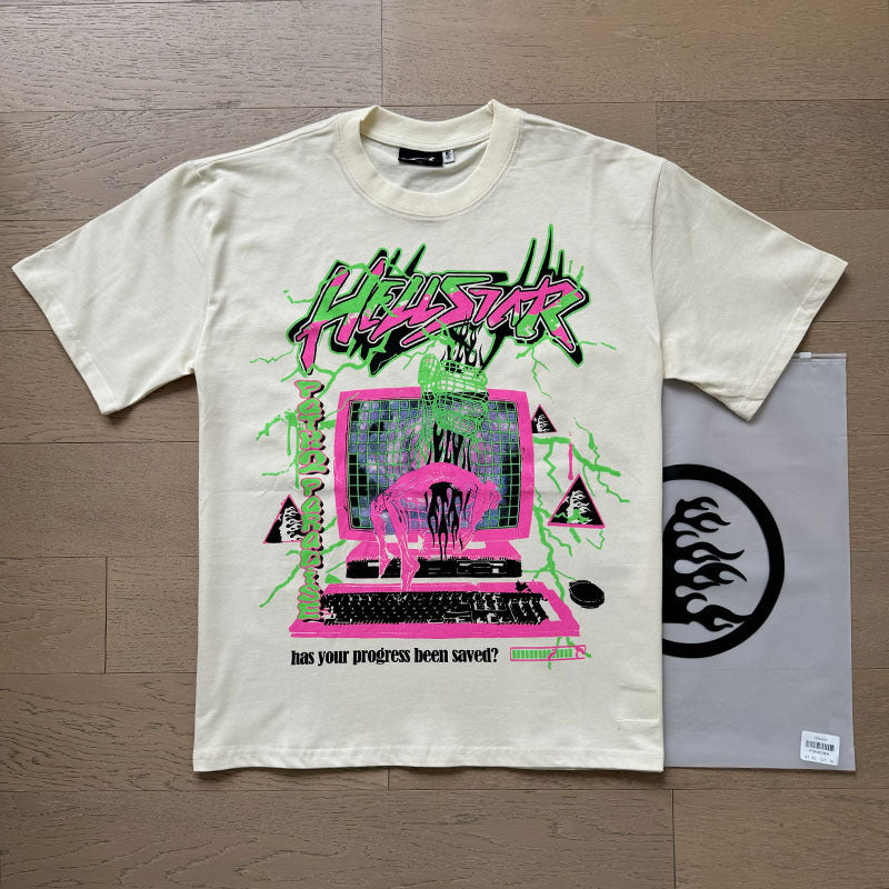 HS6201 New Colors Hellstar 100% Cotton laugh T shirts for men and women