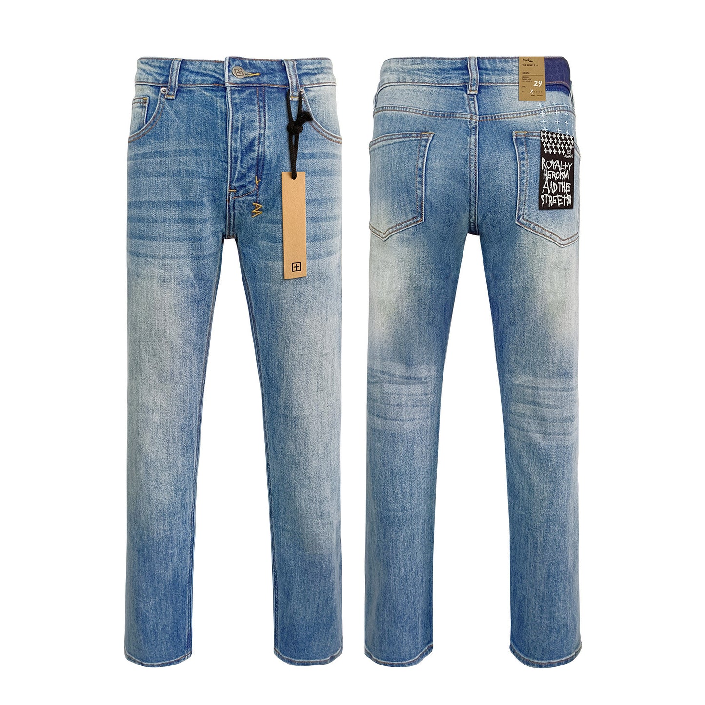 Ksubi001 Jeans Straight Ripped Stretch American High Street Casual Men's Jeans