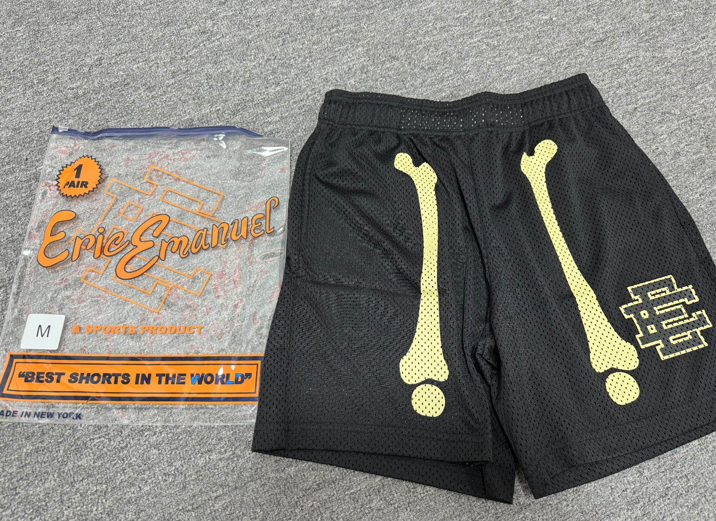 Eric Emanuel Shorts Men's Summer Mesh Breathable Beach Sports Shorts Five-Point Shorts