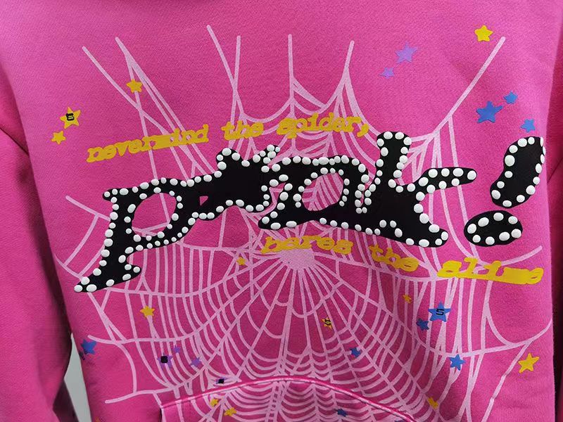 part2- 430gsm Sp5der Hoodies 100% Cotton Hoodie for men and women