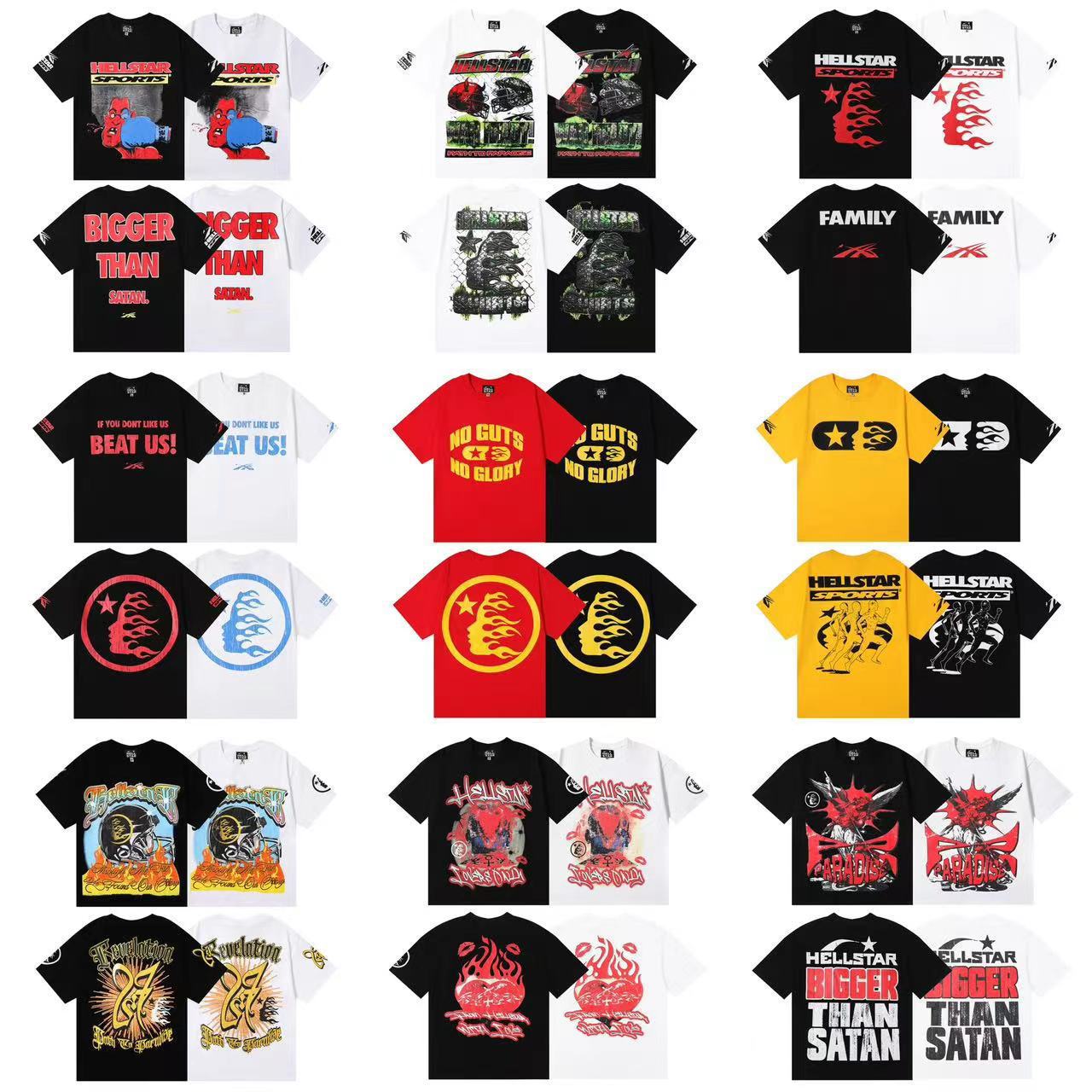 HS6001 Hellstar Fashion Brand Letters shorts Tee shirts
