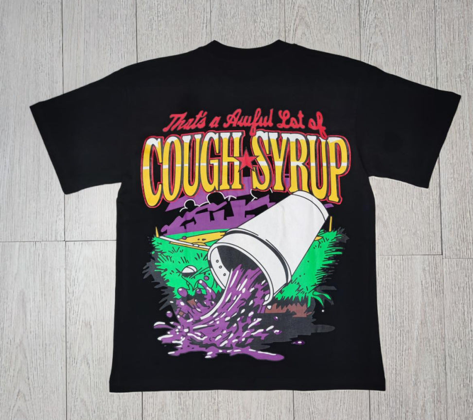 THAT'S AWFUL LOT OF COUGH SYRUP Crew Neck T-Shirt 100% Short Sleeve