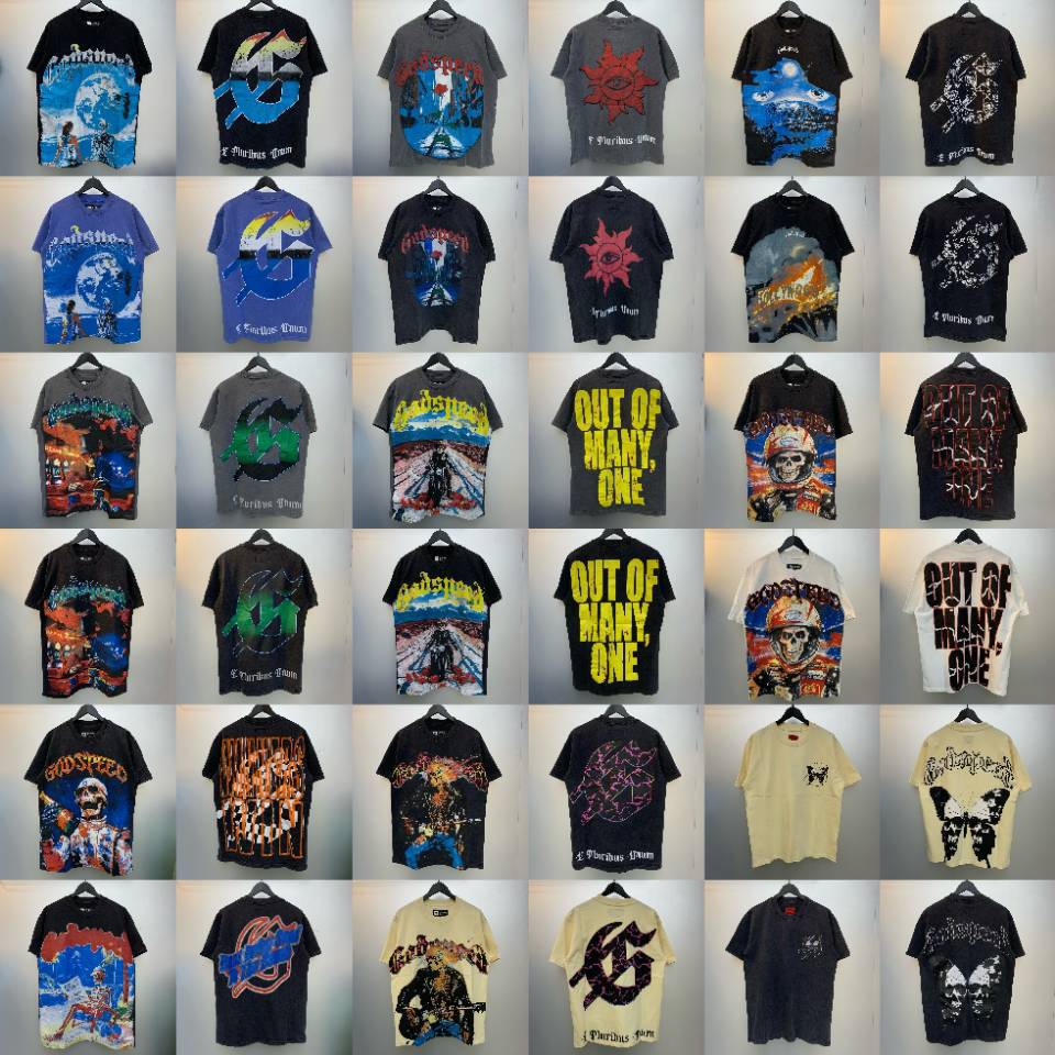 HS6201 New Colors Hellstar 100% Cotton laugh T shirts for men and women