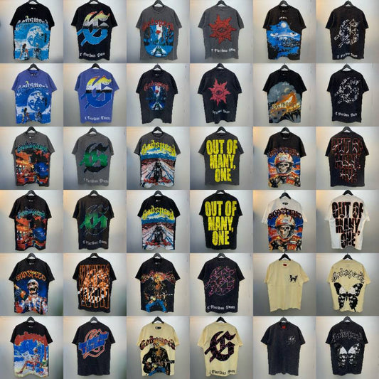 HS6201 New Colors Hellstar 100% Cotton laugh T shirts for men and women