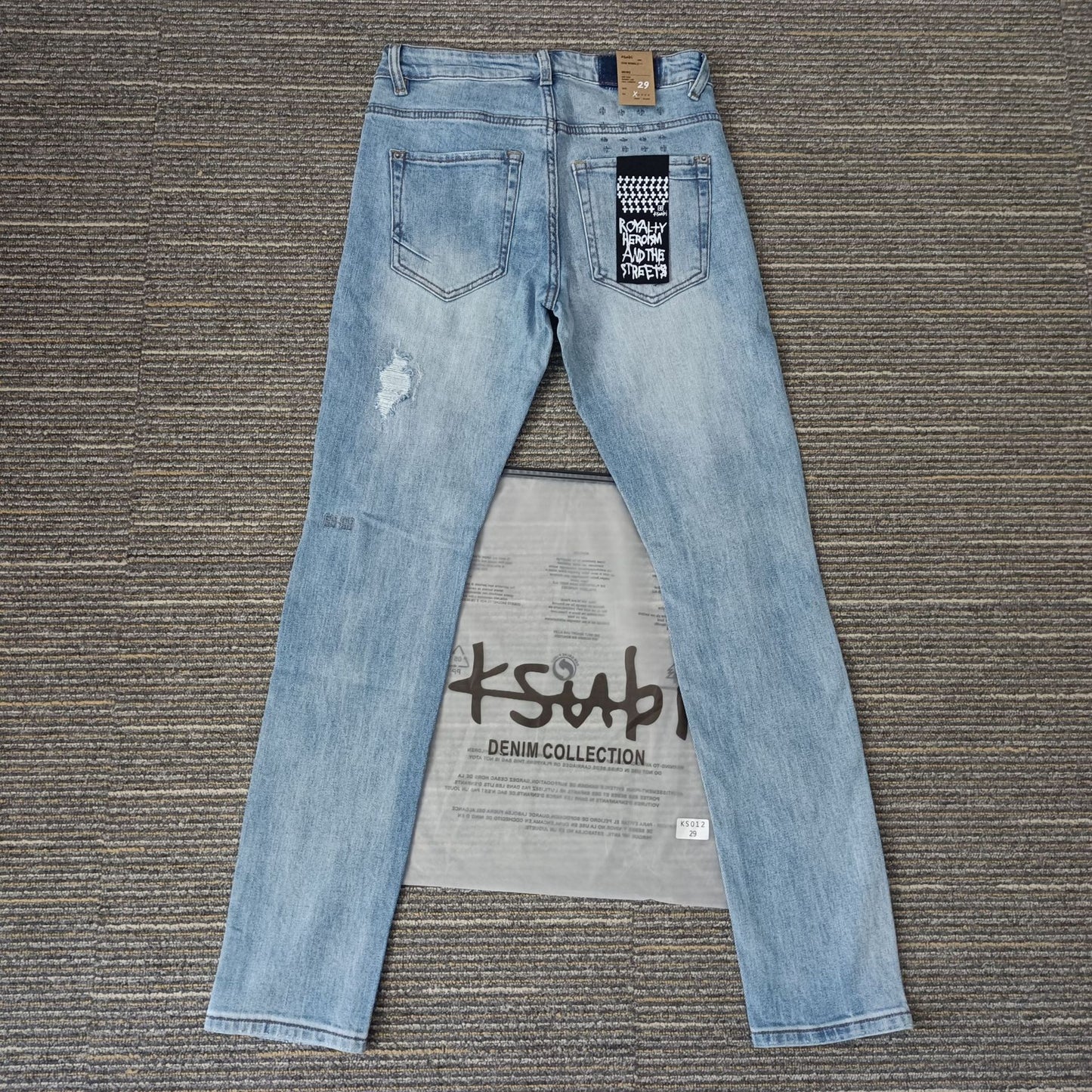 Ksubi001 Jeans Straight Ripped Stretch American High Street Casual Men's Jeans
