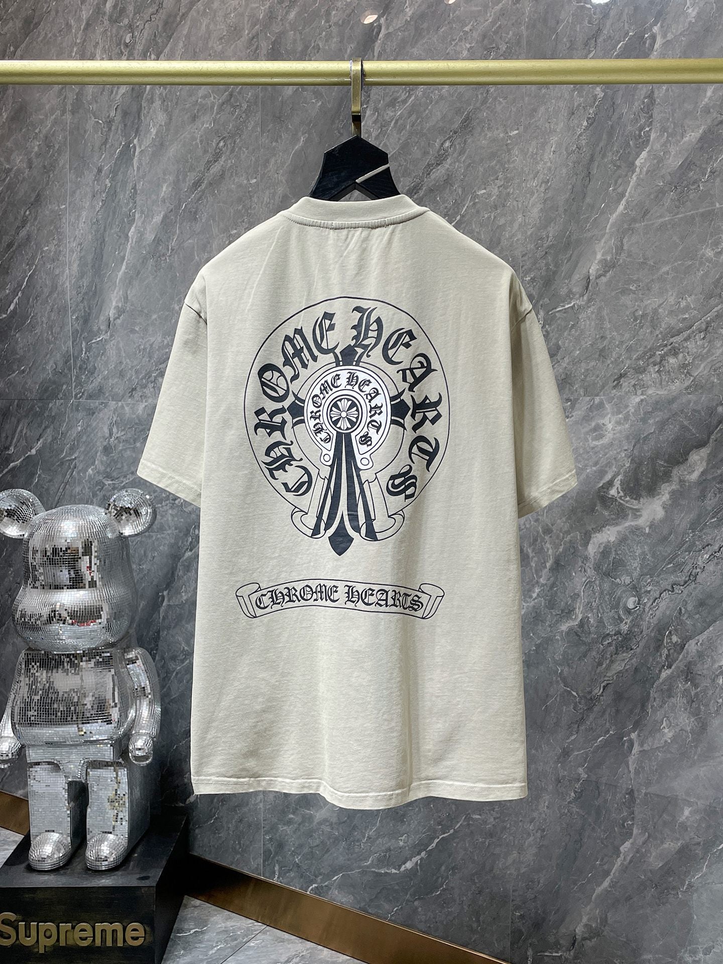 Ch6001 Chrome Hearts High Quality Horseshoe Crew Neck T-shirt Short Sleeves