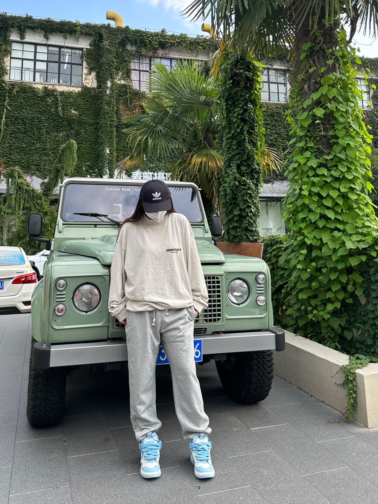 Top Ess** Flocking Letter Crew Neck 100% Cotton Long Sleeve T-shirt Fog Men and Women