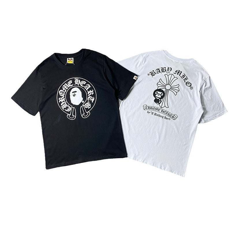 BAPE Short Sleeve T-shirt Cross Little Monkey