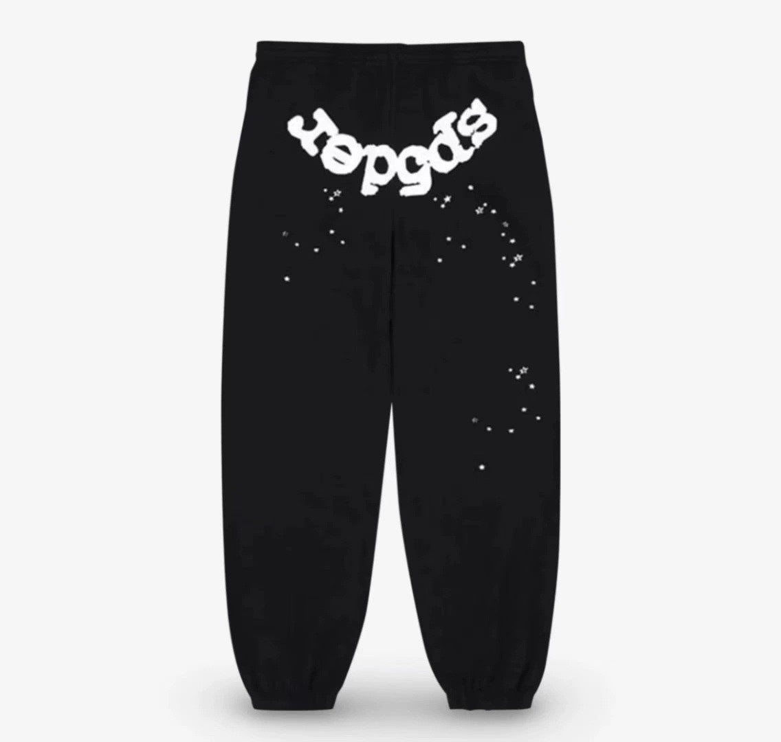 420G Heavy Cotton Fleece-lined Thick Sp5der Trendy Sweatpants