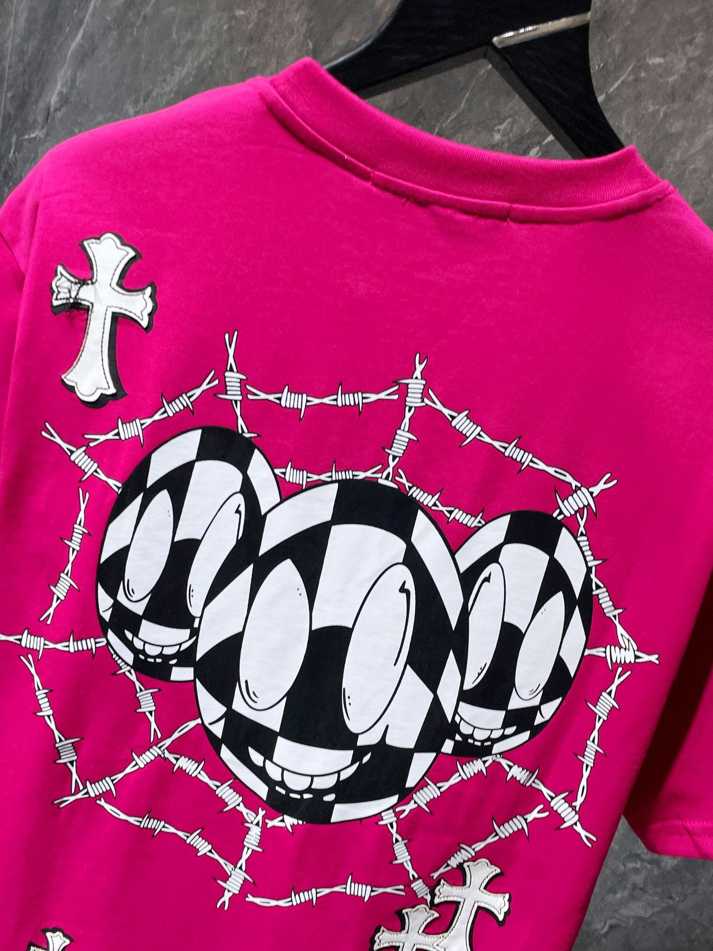 Chrome Heart 23ss Matty Boy Graffiti Short Sleeve Cotton Men's T-shirt