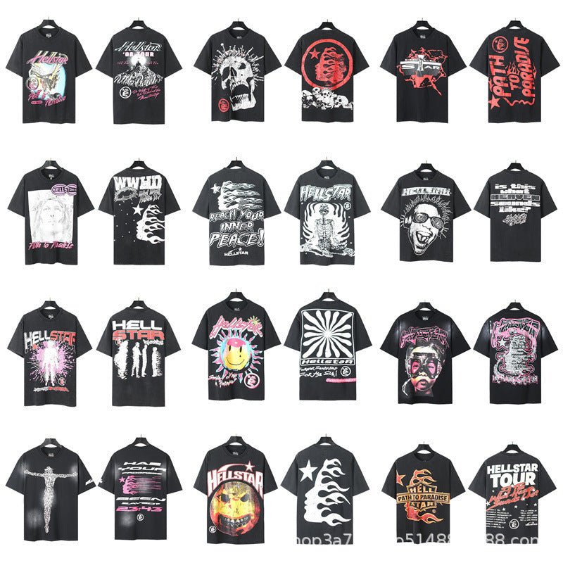 Hellstar Men's and Women's Loose Pullover Short Sleeve T-shirt