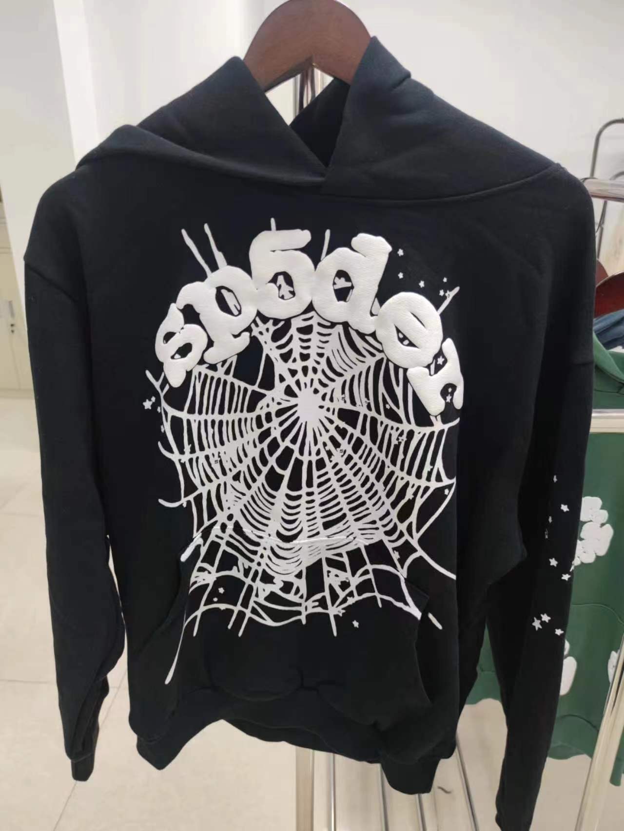 顶级 430gsm Sp5der 连帽衫 100% 纯棉男女连帽衫