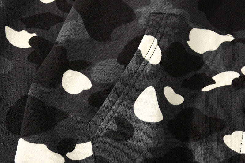 BAPE Shark Shark Head Double Hood Sweater Luminous Spots