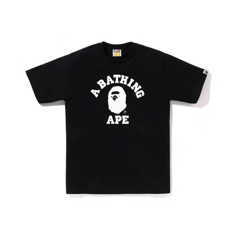 BP2001 Bape Original  Street Cotton Loose Couple Casual T-shirt Short Sleeve Shirt