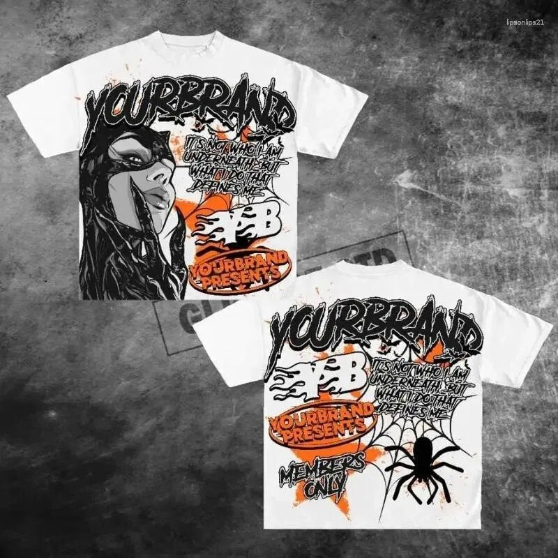 Krystal High Quality Knitted Oversized Short Sleeve Men's T-Shirts 100% Cotton