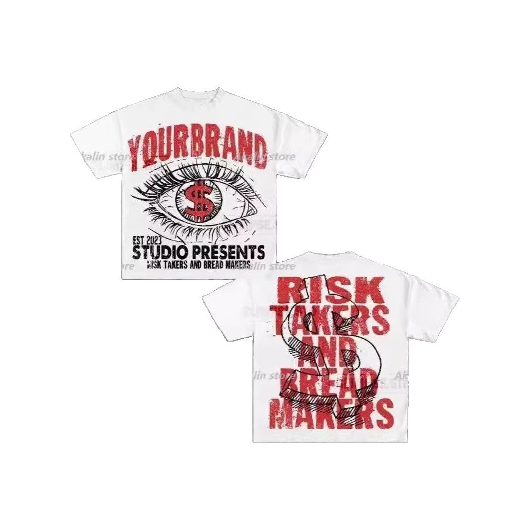 Kylar as you want -------Knitted Oversized Short Sleeve Men's T-Shirts 100% Cotton Y2K