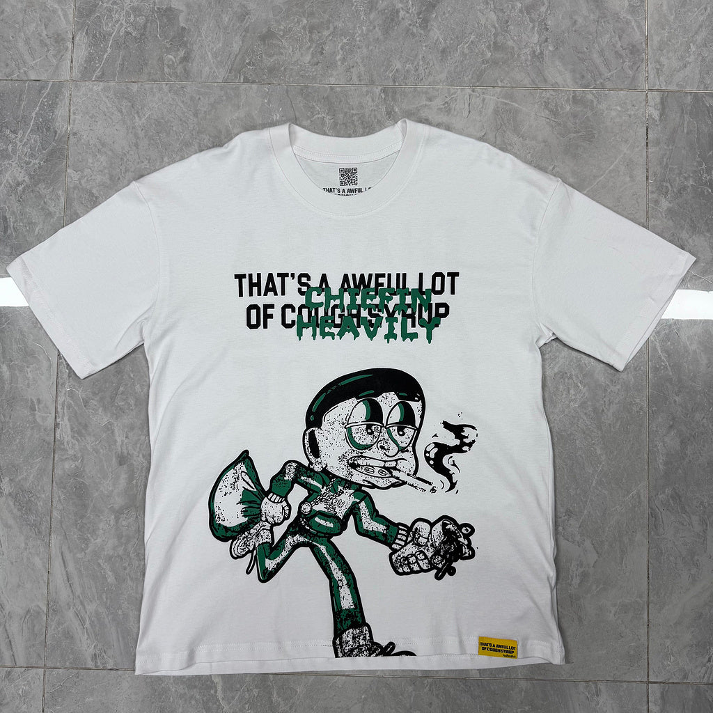 THAT'S AWFUL LOT OF COUGH SYRUP Angel Cotton Crew Neck T-Shirt Short Sleeve