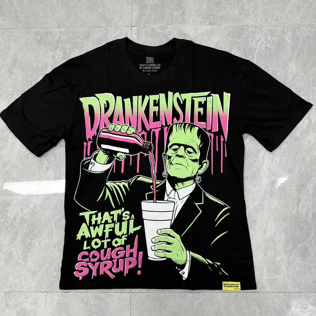 THAT'S AWFUL LOT OF COUGH SYRUP Crew Neck T-Shirt 100% Short Sleeve