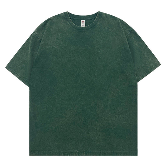 Green Colors--Wash Short Sleeve Cotton Blank Tee shirts