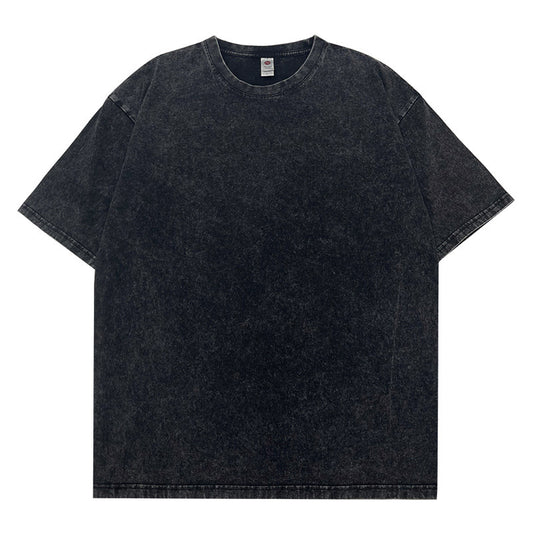 Black Wash Short Sleeve Cotton Blank Tee shirts BS2605