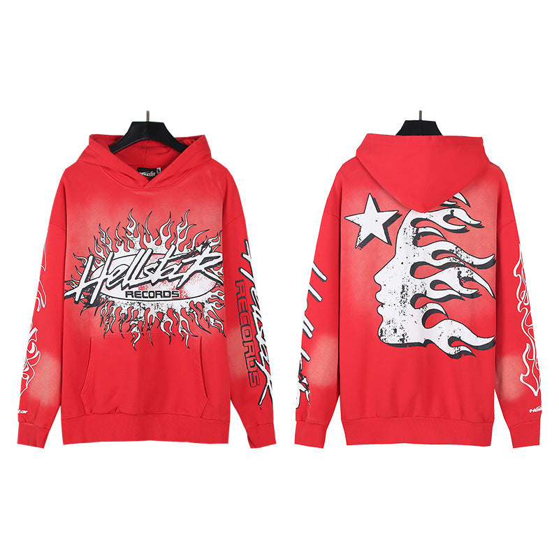 Part3-Hellstar Washed and Worn Hoodie Sweater Trousers Suit