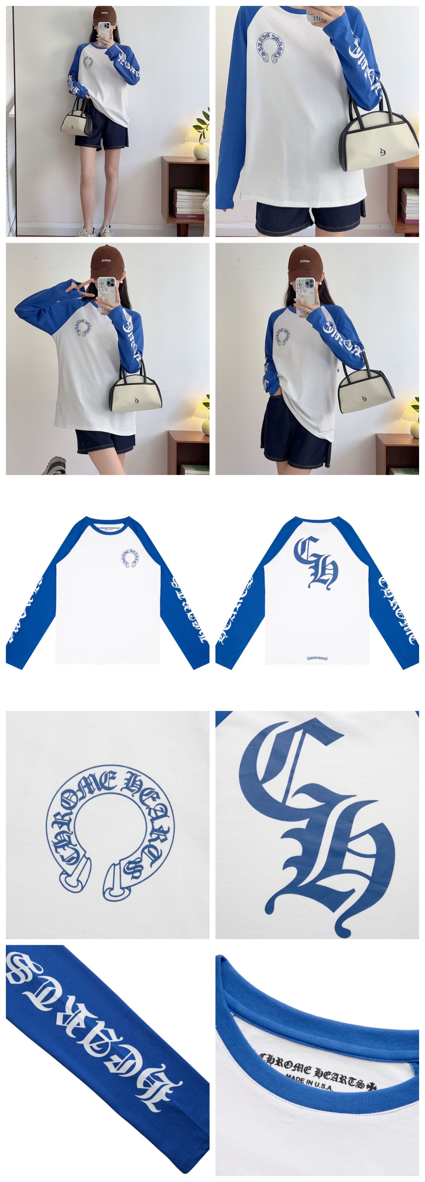 Chrome Heart High Quality Cotton Men's and Women's Long Sleeve T-shirt