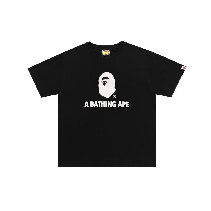 BP2001 Bape Original  Street Cotton Loose Couple Casual T-shirt Short Sleeve Shirt