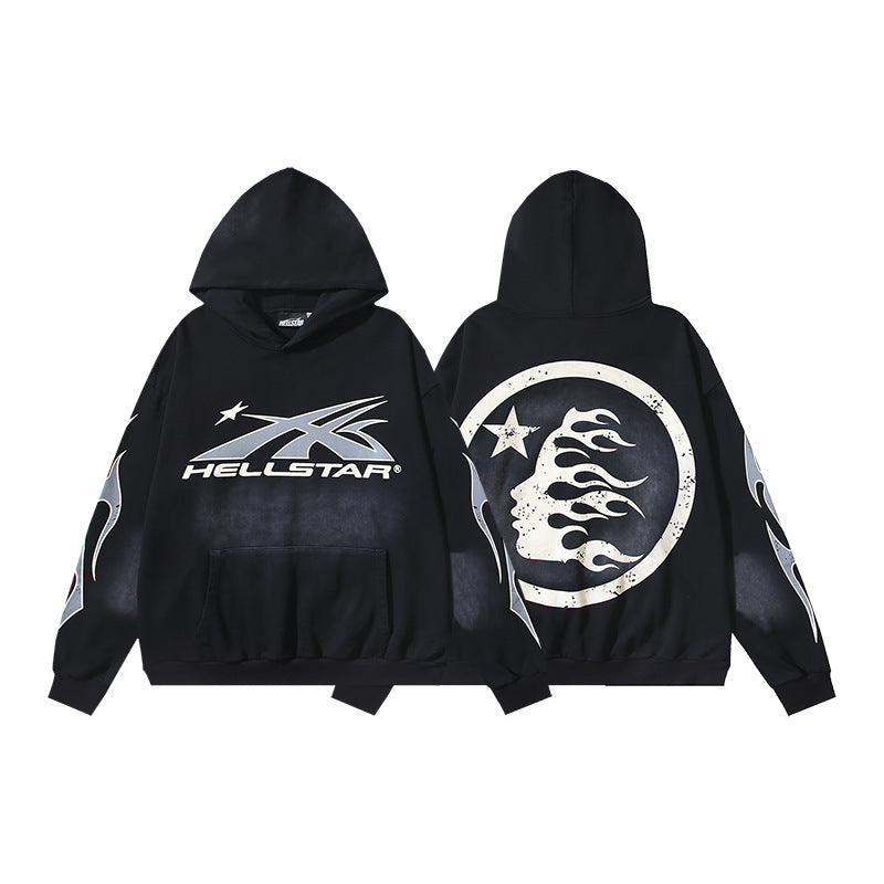 Part3-Hellstar Washed and Worn Hoodie Sweater Trousers Suit