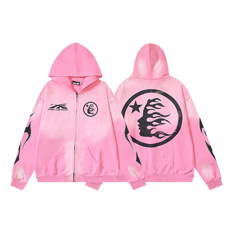 Part3-Hellstar Washed and Worn Hoodie Sweater Trousers Suit