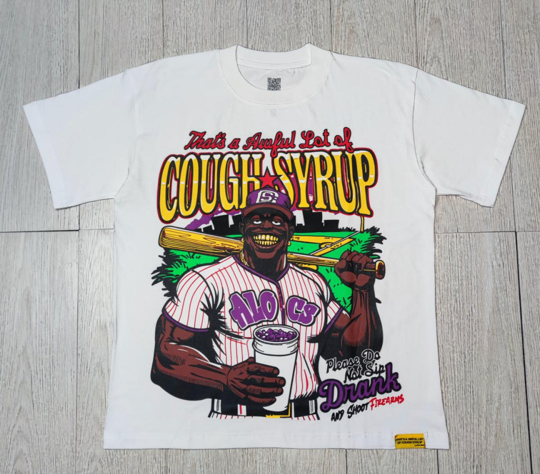 THAT'S AWFUL LOT OF COUGH SYRUP Crew Neck T-Shirt 100% Short Sleeve