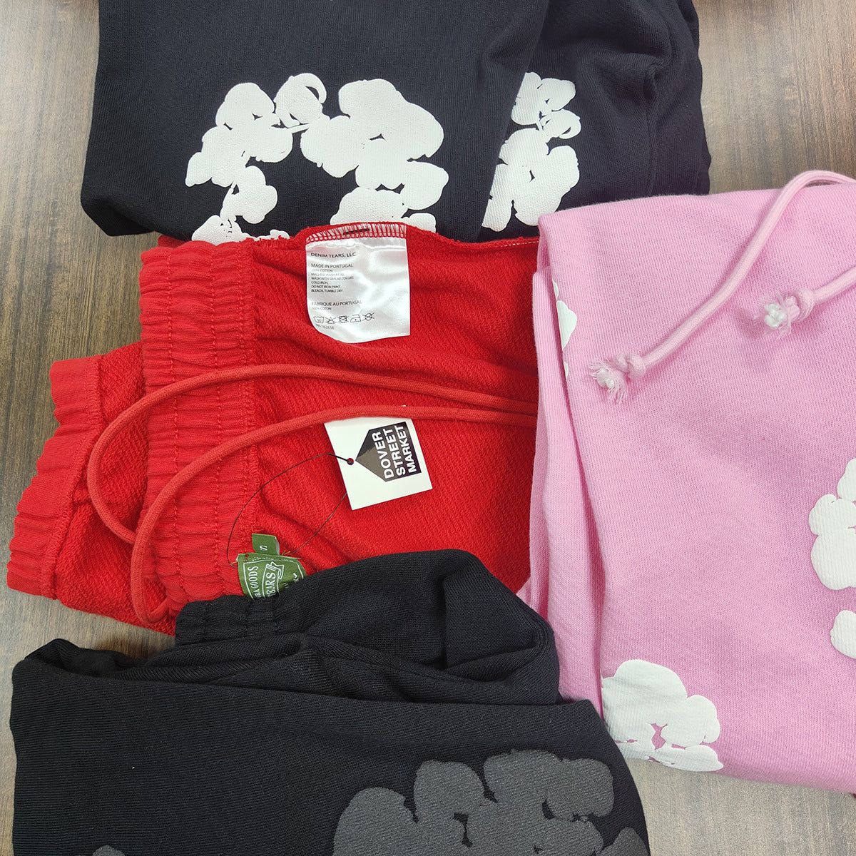 DENIM Puffy Printed 430gsm 100% Cotton Long Pants Sweater for women and men