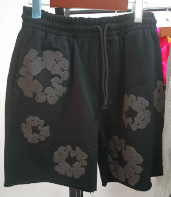 Denim Tears Shorts Full Printed Foam Denim Tears Fifth Pants Tide