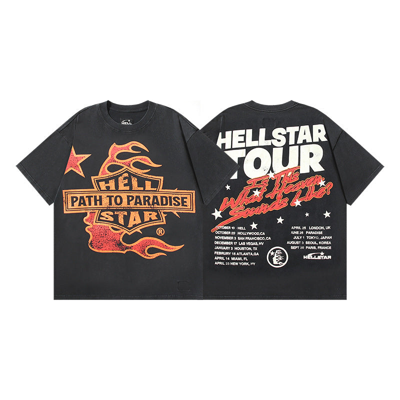 Hellstar Men's and Women's Loose Pullover Short Sleeve T-shirt