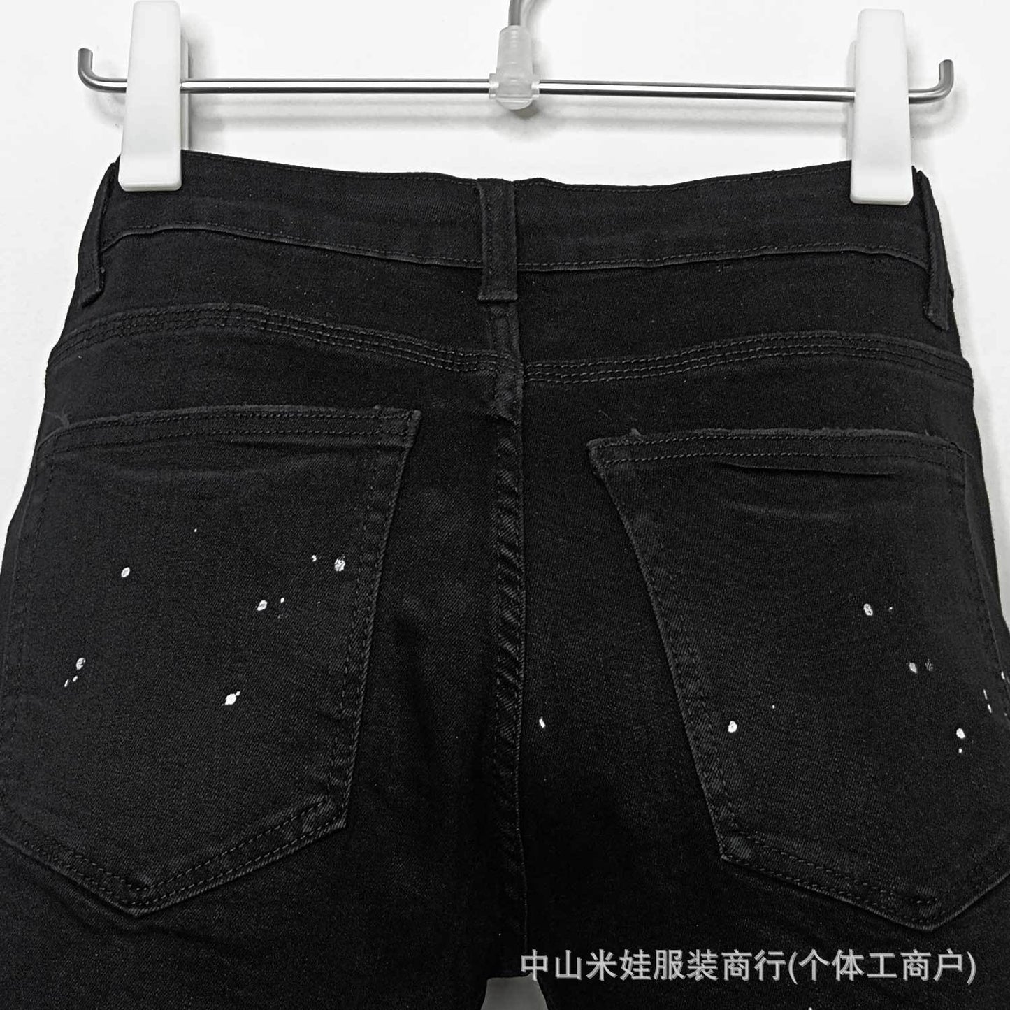 Purple Jeans Men's Ripped Denim Shorts Five-Point Pants