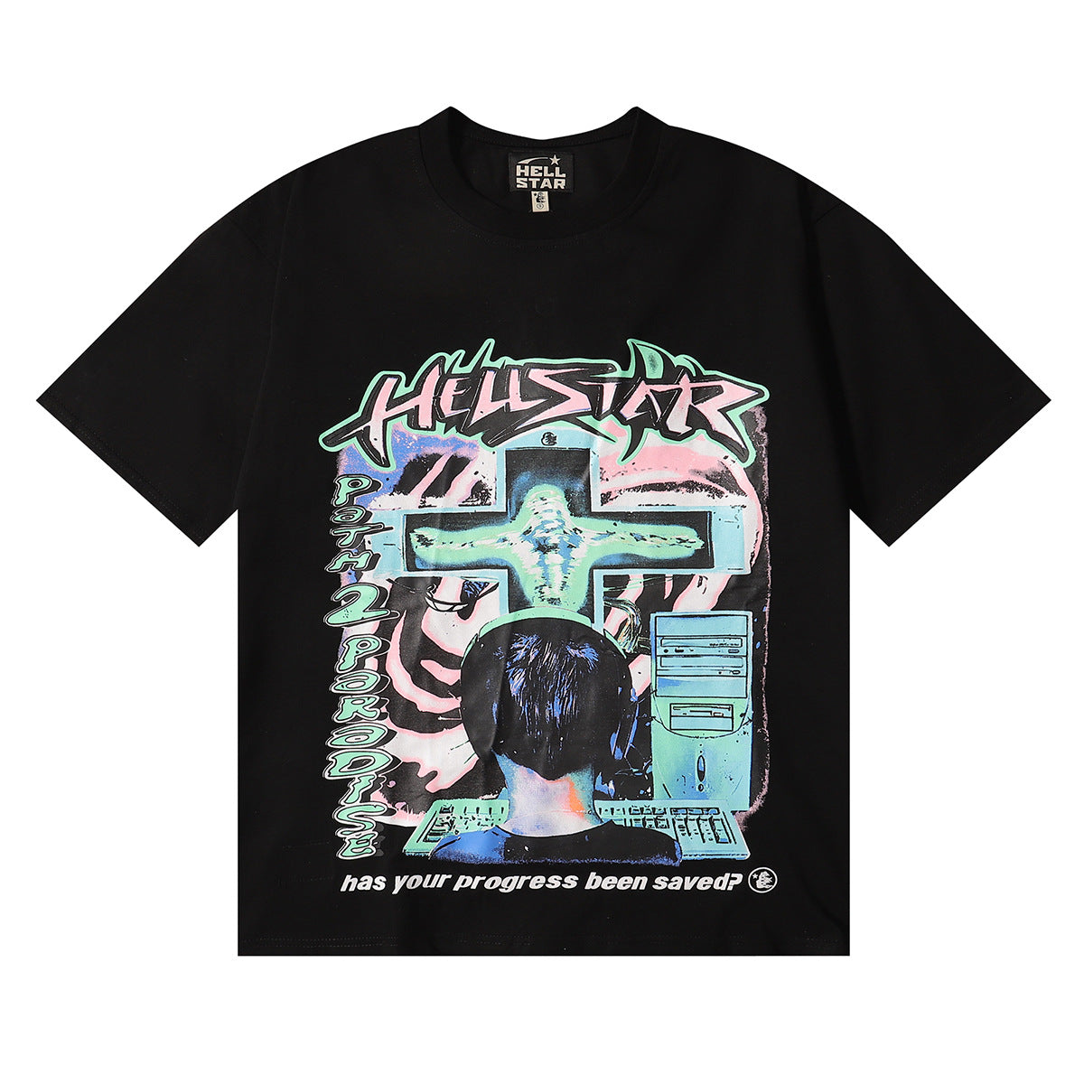 HS6001 Hellstar Fashion Brand Letters shorts Tee shirts