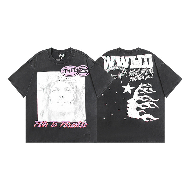 Hellstar Men's and Women's Loose Pullover Short Sleeve T-shirt