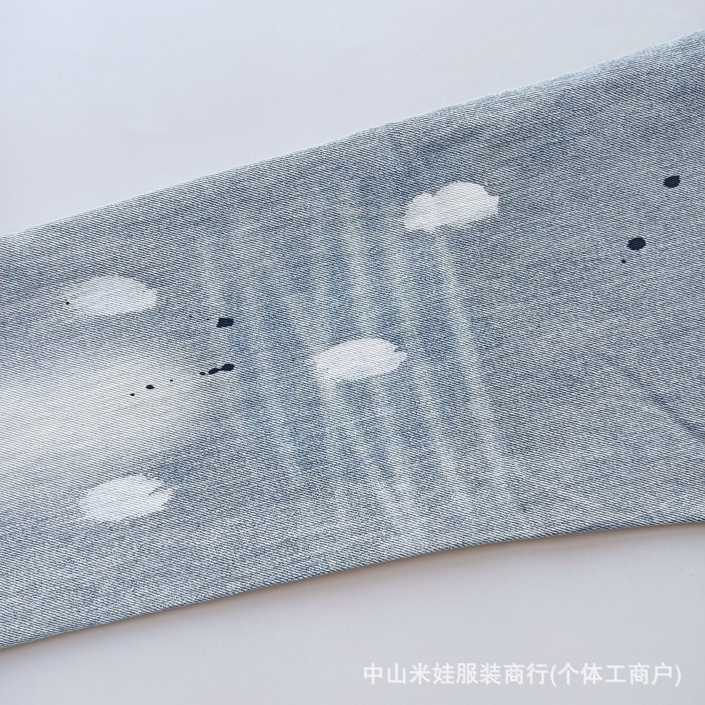 Pp6610 Purple Jeans American Style Hip Hop Ripped Splash-Ink Jeans