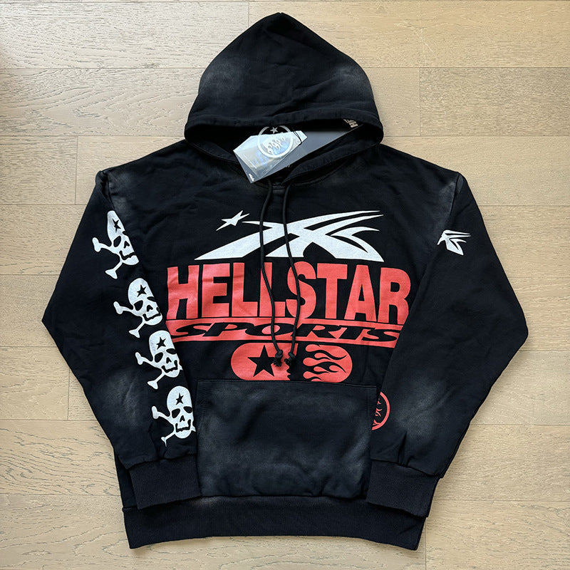 Part3-Hellstar Washed and Worn Hoodie Sweater Trousers Suit