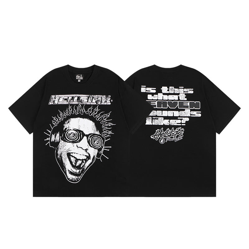 HS6001 Hellstar Fashion Brand Letters shorts Tee shirts