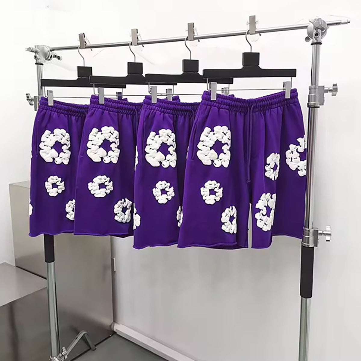 Top Quality 1:1 Denim Puffy Printed Tears Shorts