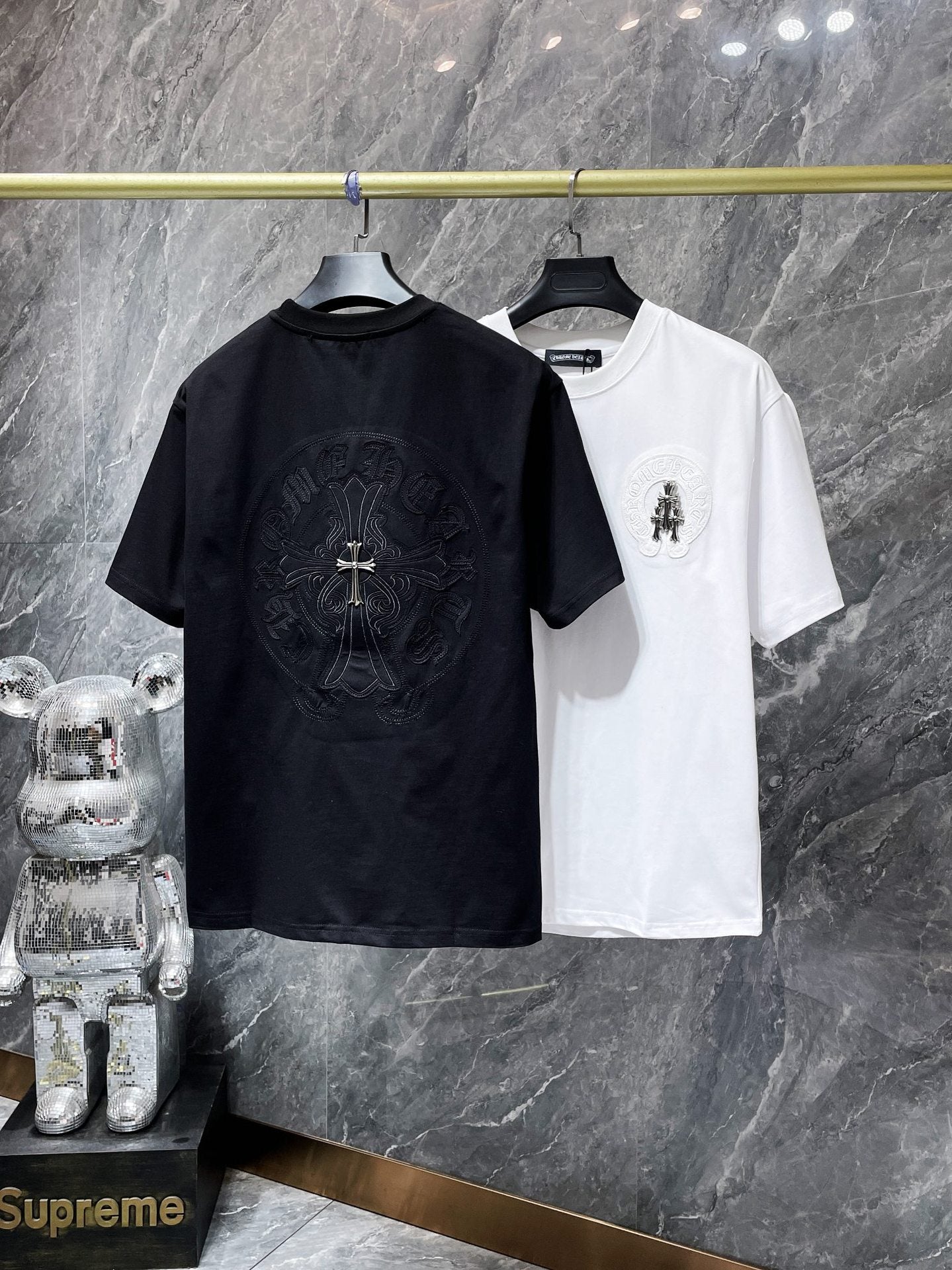 Chrome Hearts High Quality Horseshoe Sanskrit Crew Neck T-shirt Short Sleeves