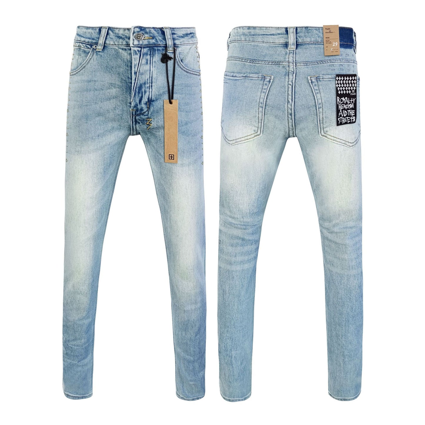 Ksubi001 Jeans Straight Ripped Stretch American High Street Casual Men's Jeans