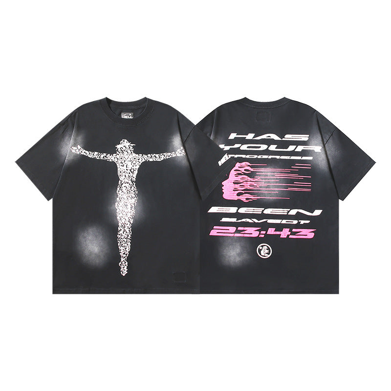 Hellstar Men's and Women's Loose Pullover Short Sleeve T-shirt