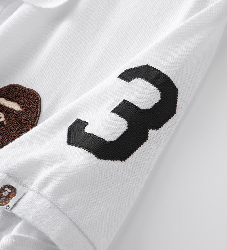 Bape Polo Men's and Women's T-shirt Short Sleeve