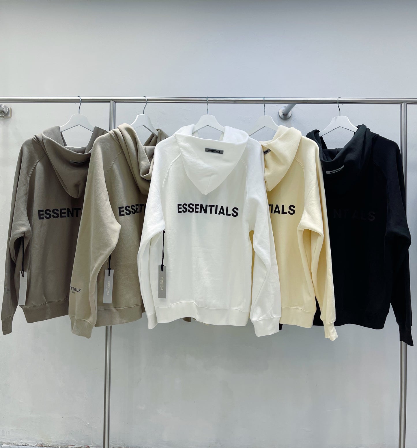 ESS Silicone Letter Zipper Fleece-lined100% Cotton Hooded Sweater